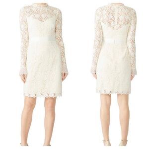 ML Monique Lhuillier Ivory Lace Sheath Dress